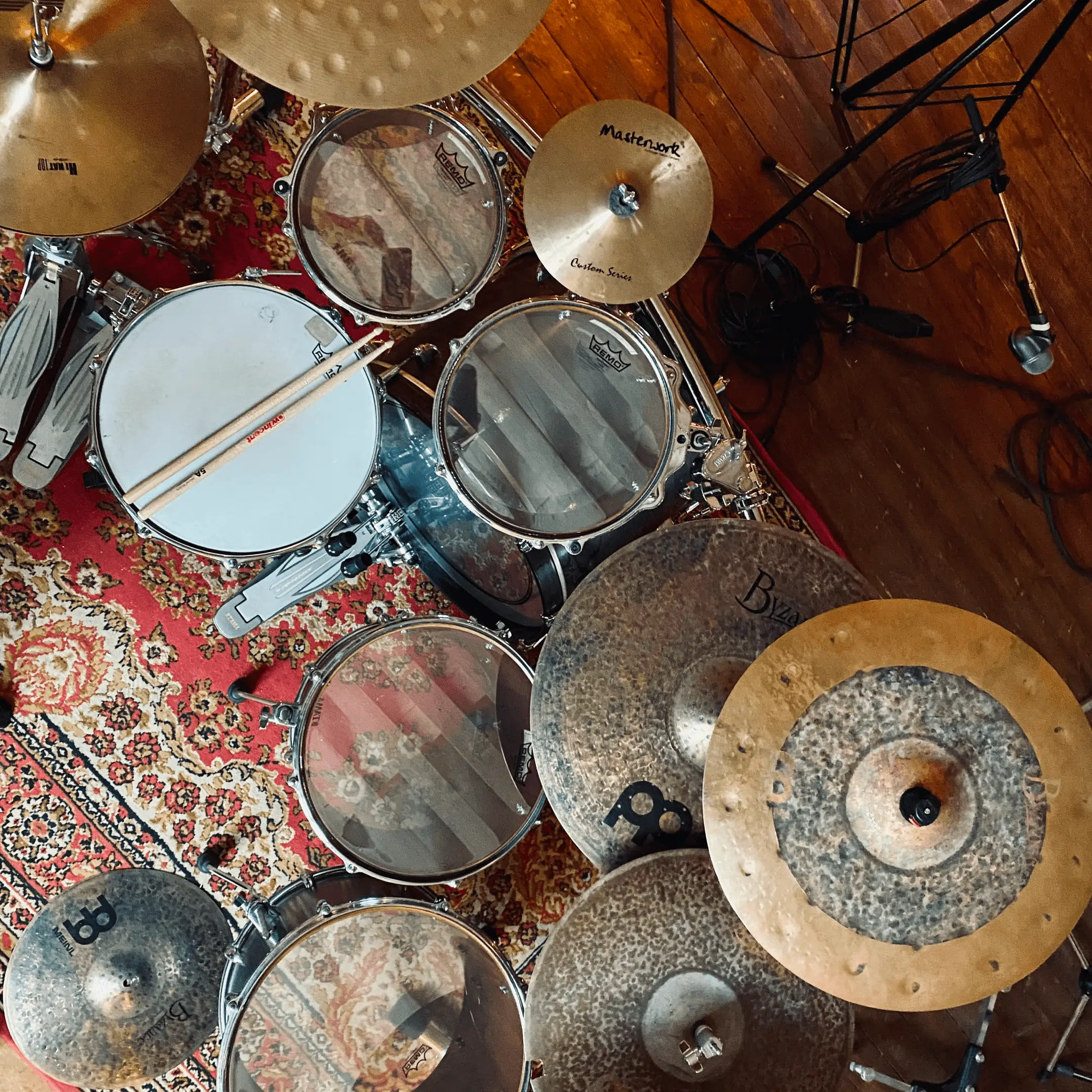 Drum kit from above